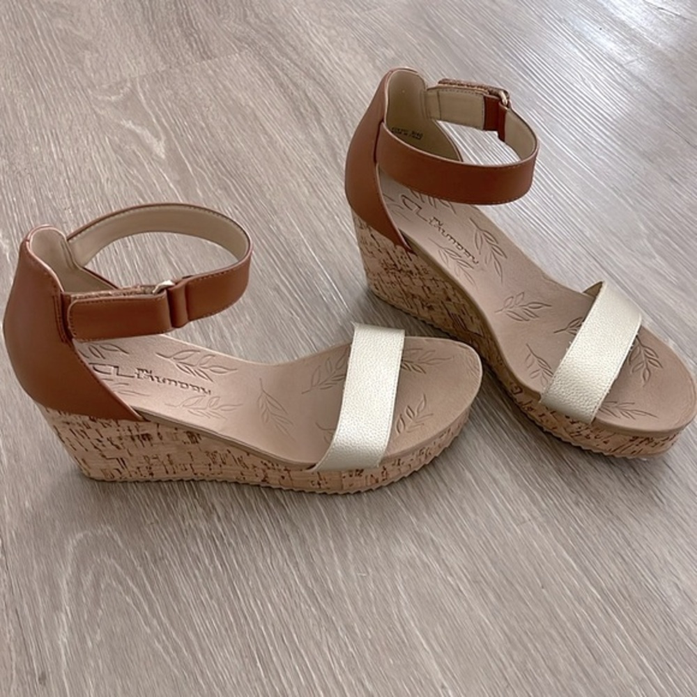 Chinese Laundry Cork Wedge Sandals Women Size 9
